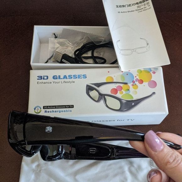 3D Glasses For TV, Rechargeable - Picture 2 of 6